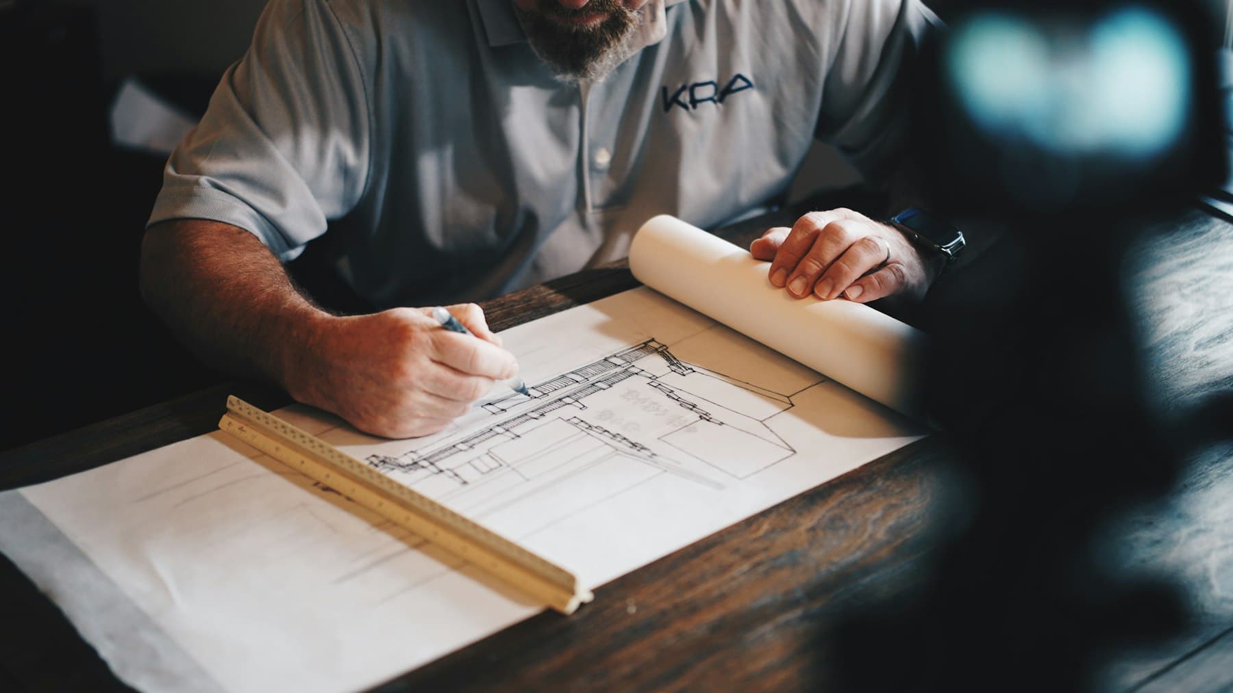 Reviewing plans for a government facility project